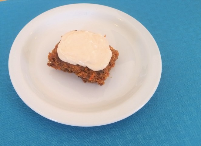 slice of Sprinkles vegan carrot cake