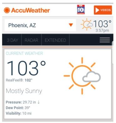 Phx temp screenshot Sept 2018